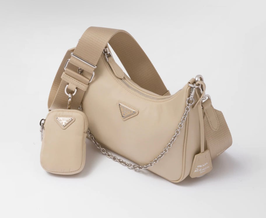 Prada Re-Edition 2005 Re-Nylon Bag Desert Beige for Women